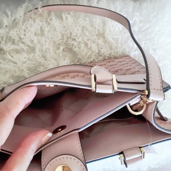 NWT MICHAEL Michael Kors Reagan blossom pink medium satchel - Picture 8 of 8